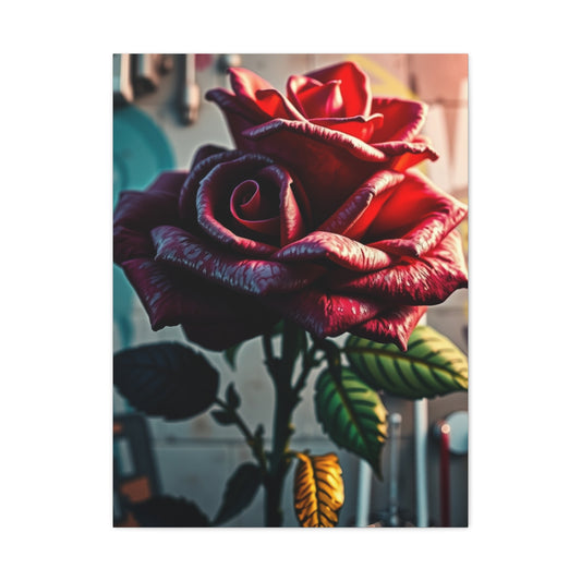 Regal Petals Street Canvas Wall Art & Canvas Print