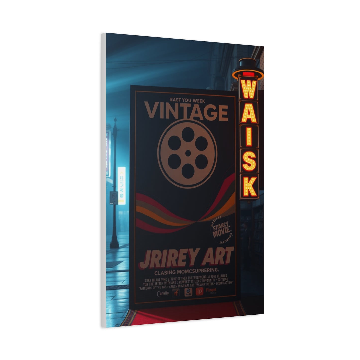 Vintage Movie Posters Art Refined Canvas Wall Art & Canvas Print