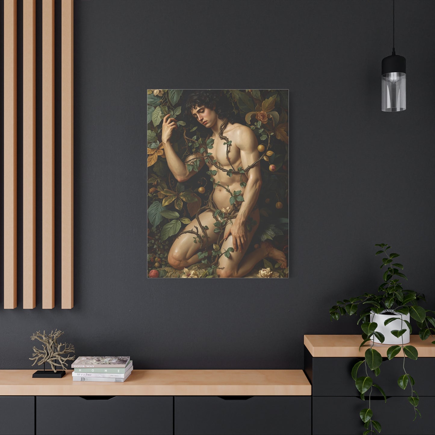 Classical Garden Male Figure Wall Art & Canvas Print