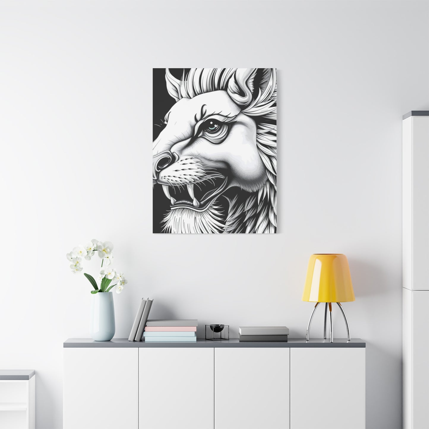 Elite Black and White Illustrations Art Vision Wall Art & Canvas Print