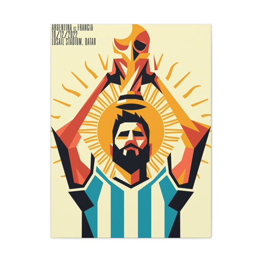 Messi Holding Cup Wall Art & Canvas Prints