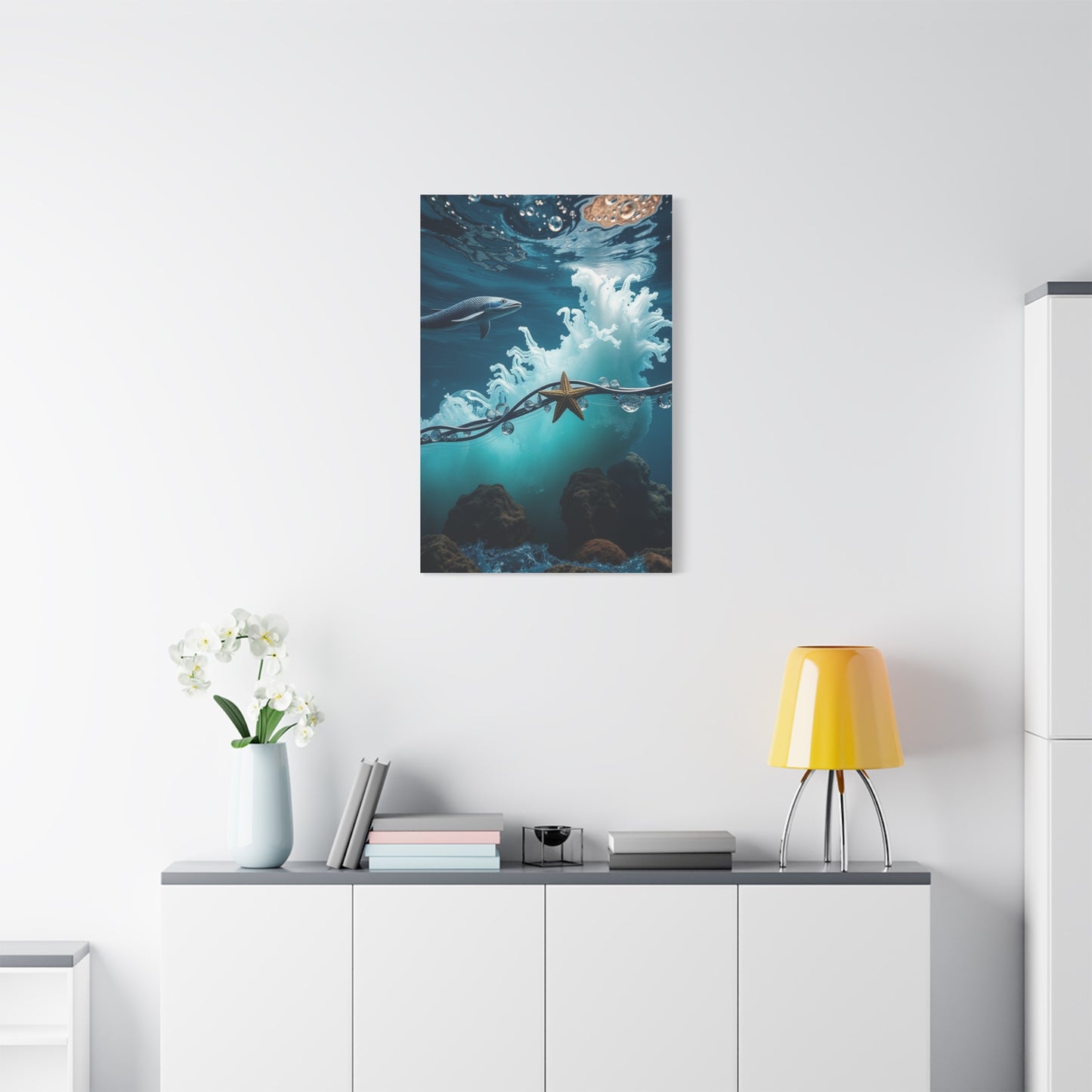Sapphire Serenity Canvas Wall Art & Canvas Print