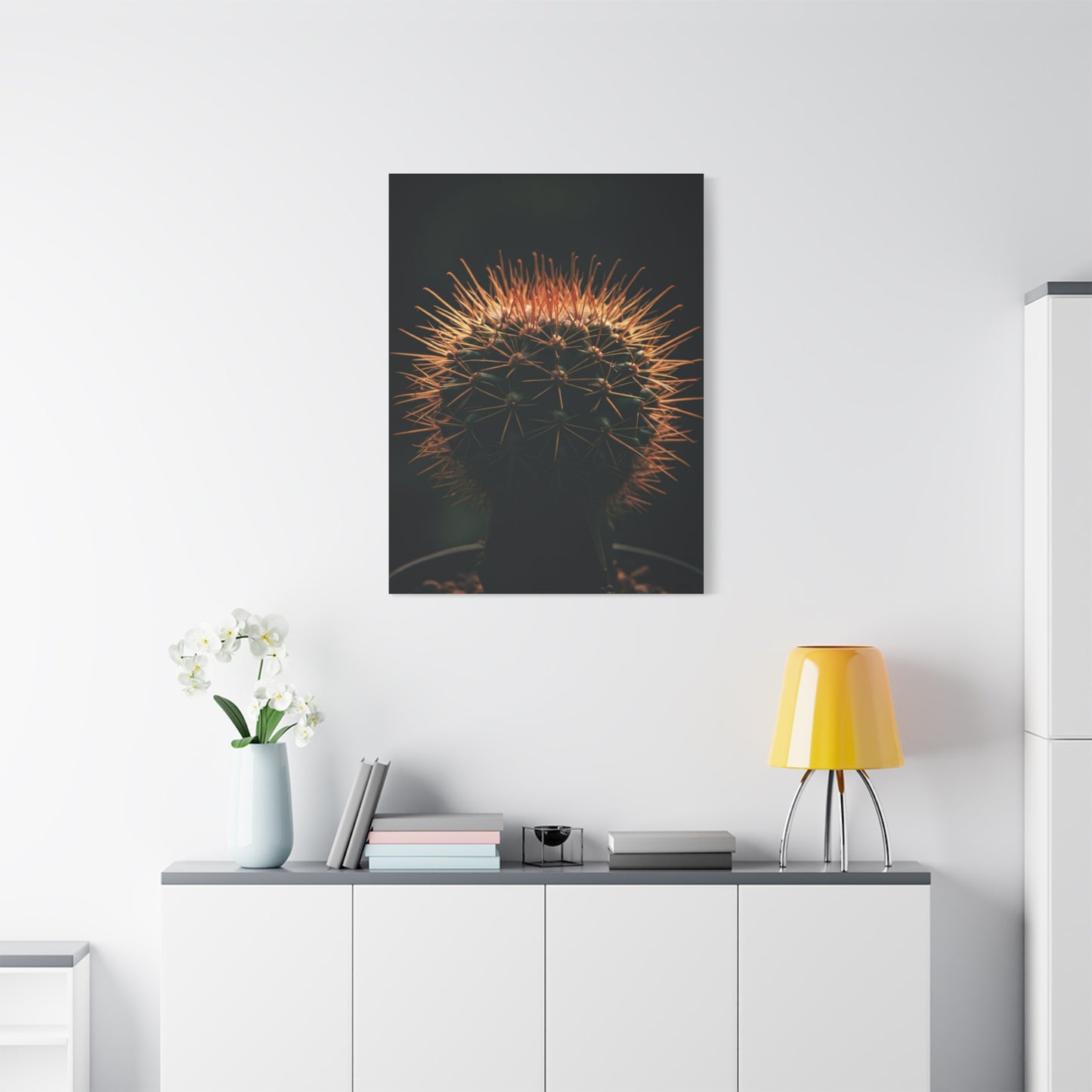 Midnight Desert Cactus Wall Art & Canvas Prints