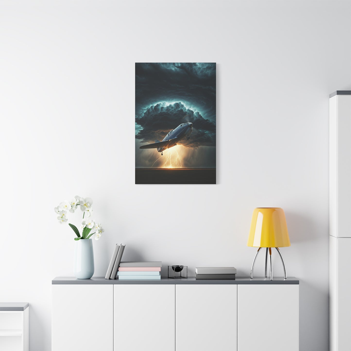 Stormbreaker Aircraft Through Lightning Skies Wall Art & Canvas Prints