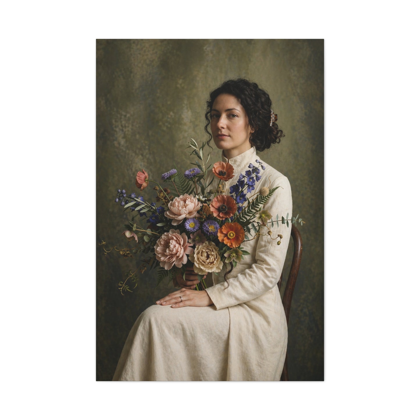 Timeless Floral Portrait Study Wall Art & Canvas Print
