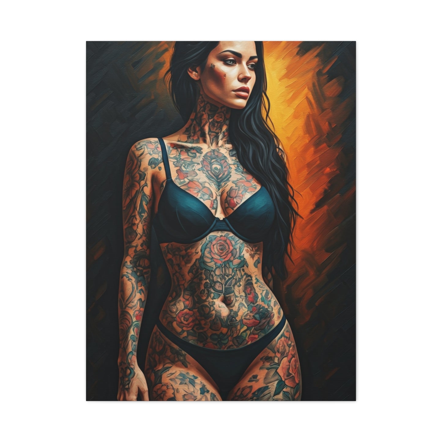 Tattooed Muse Portrait Wall Art & Canvas Print