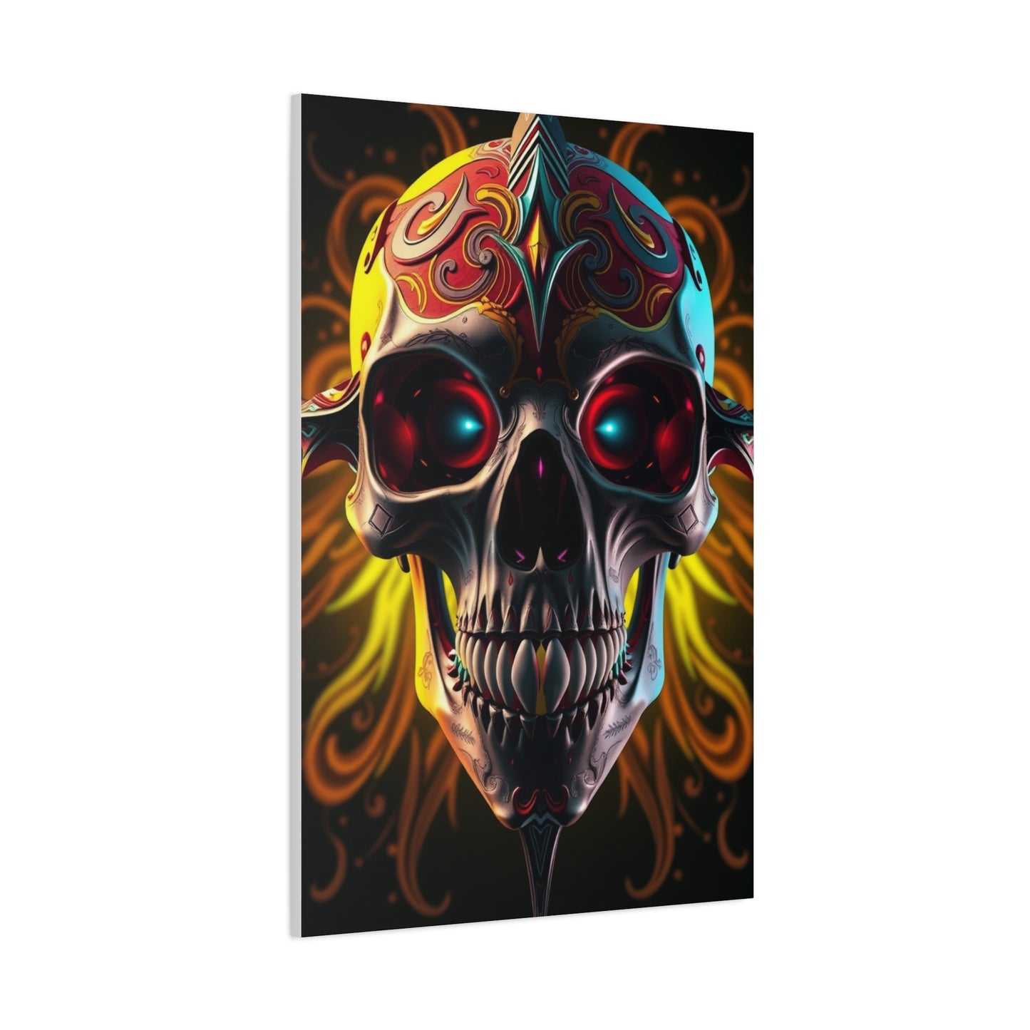 Masterpiece 3D Trippy Skull Art By Ali Gulec Art Vision Wall Art & Canvas Print