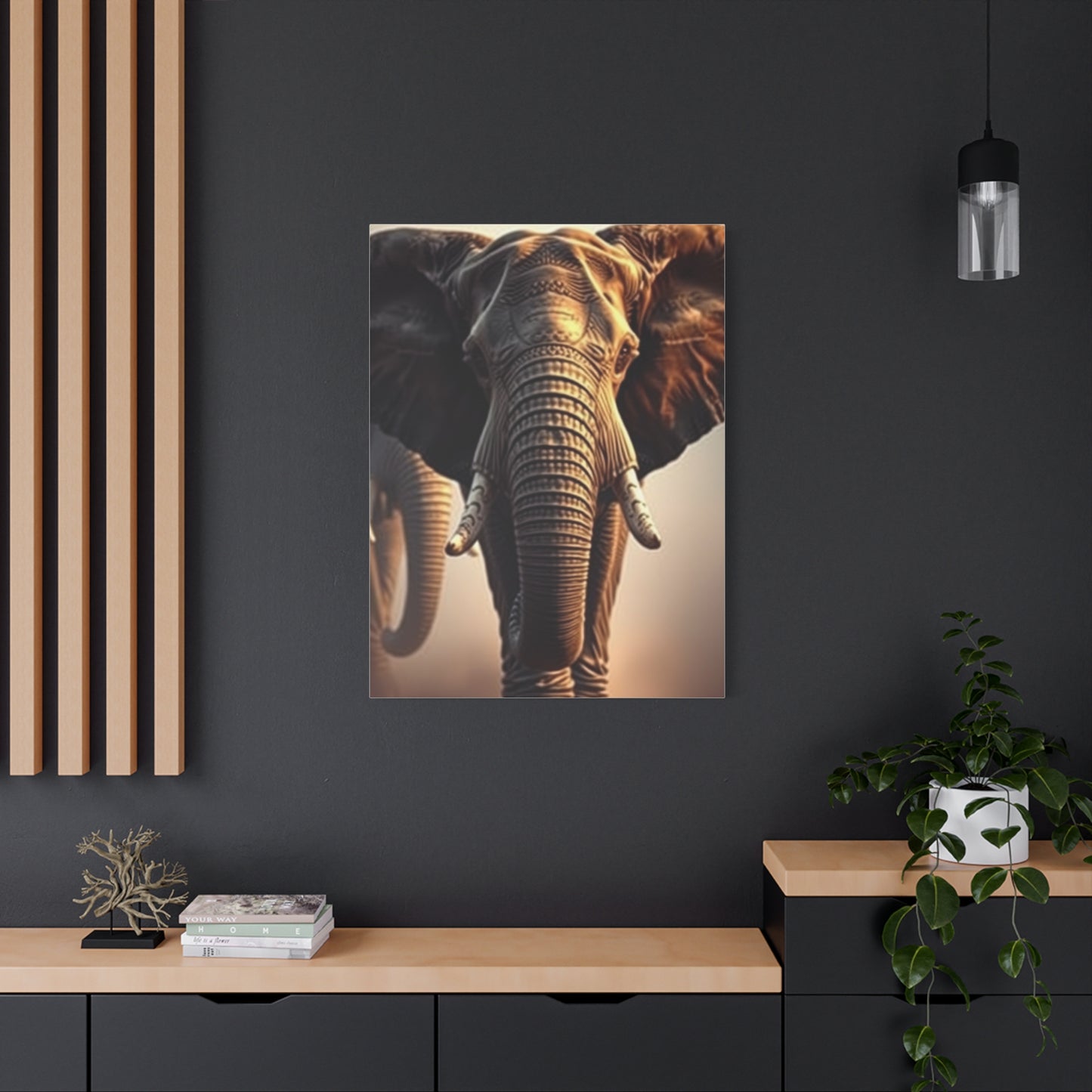 Serene Elephantine Panorama Wall Art & Canvas Print