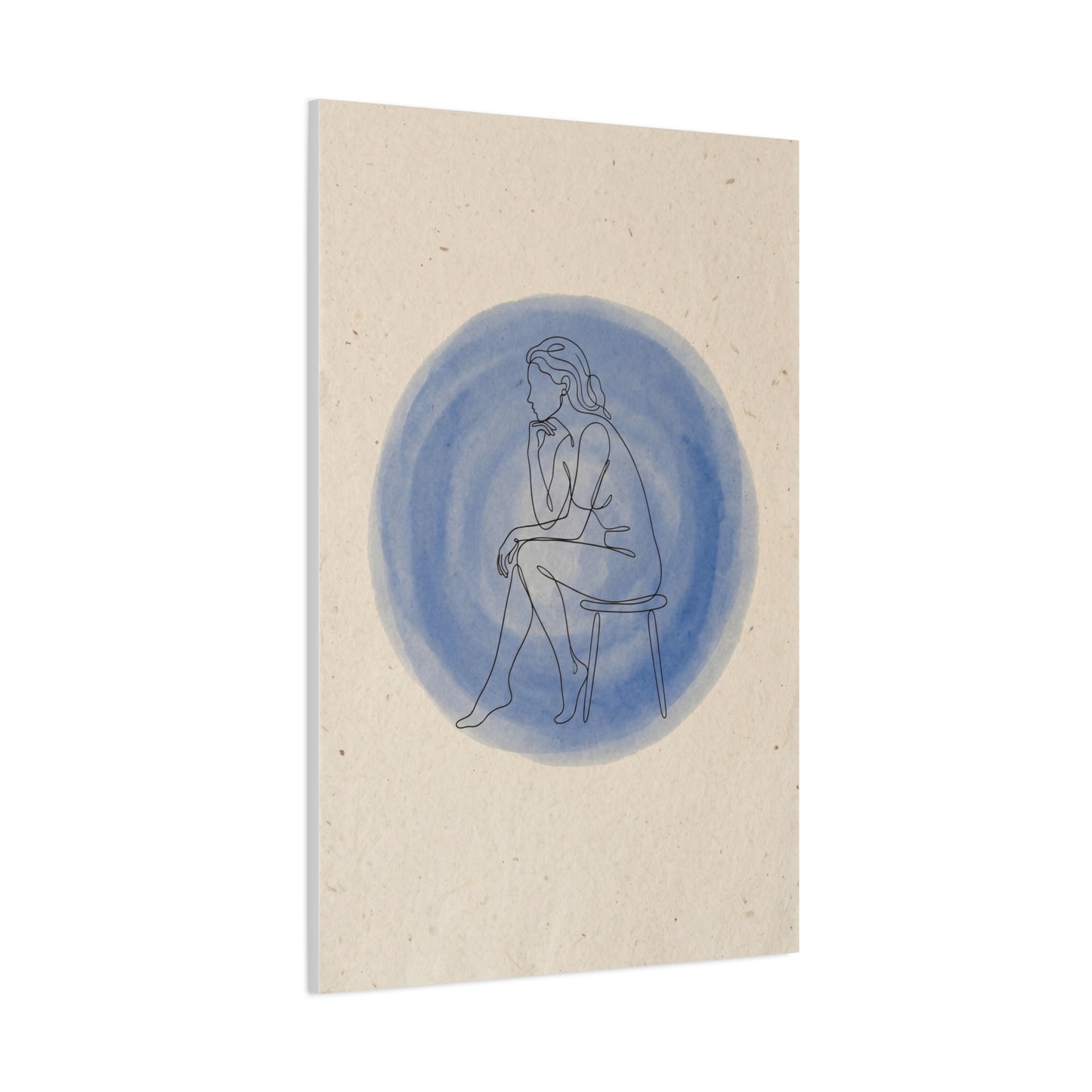 Minimal Thinker Line Art Composition Wall Art & Canvas Print