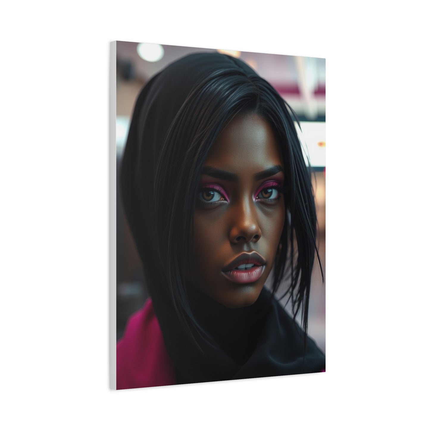 Vision Black & Pink Art Art Wall Art & Canvas Print