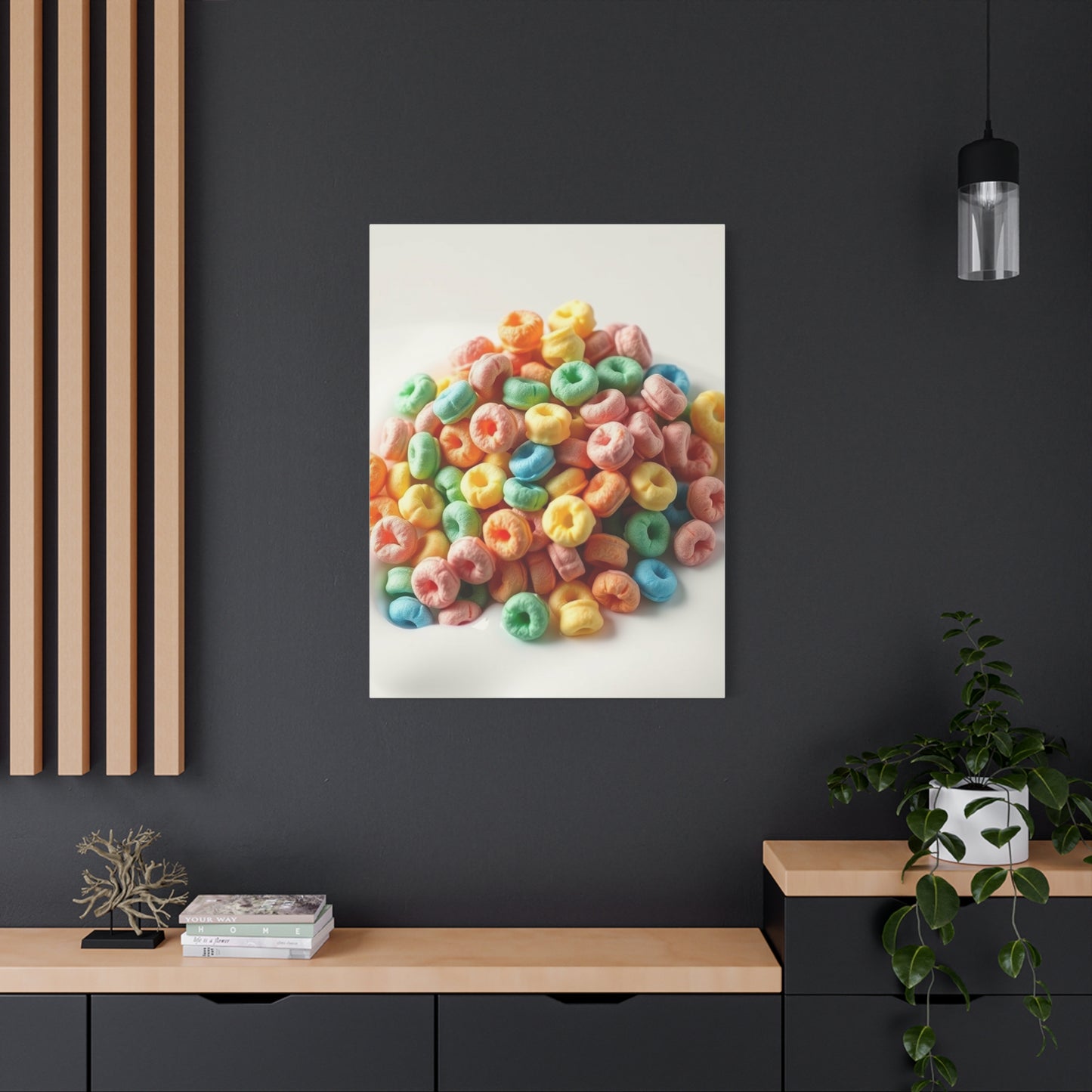 Kaleidoscope in Cream Canvas Wall Art & Canvas Print