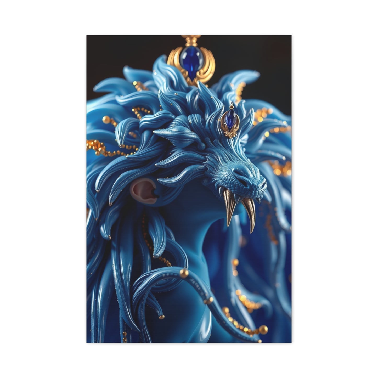 Supreme Blue & Gold Art Collection Wall Art & Canvas Print