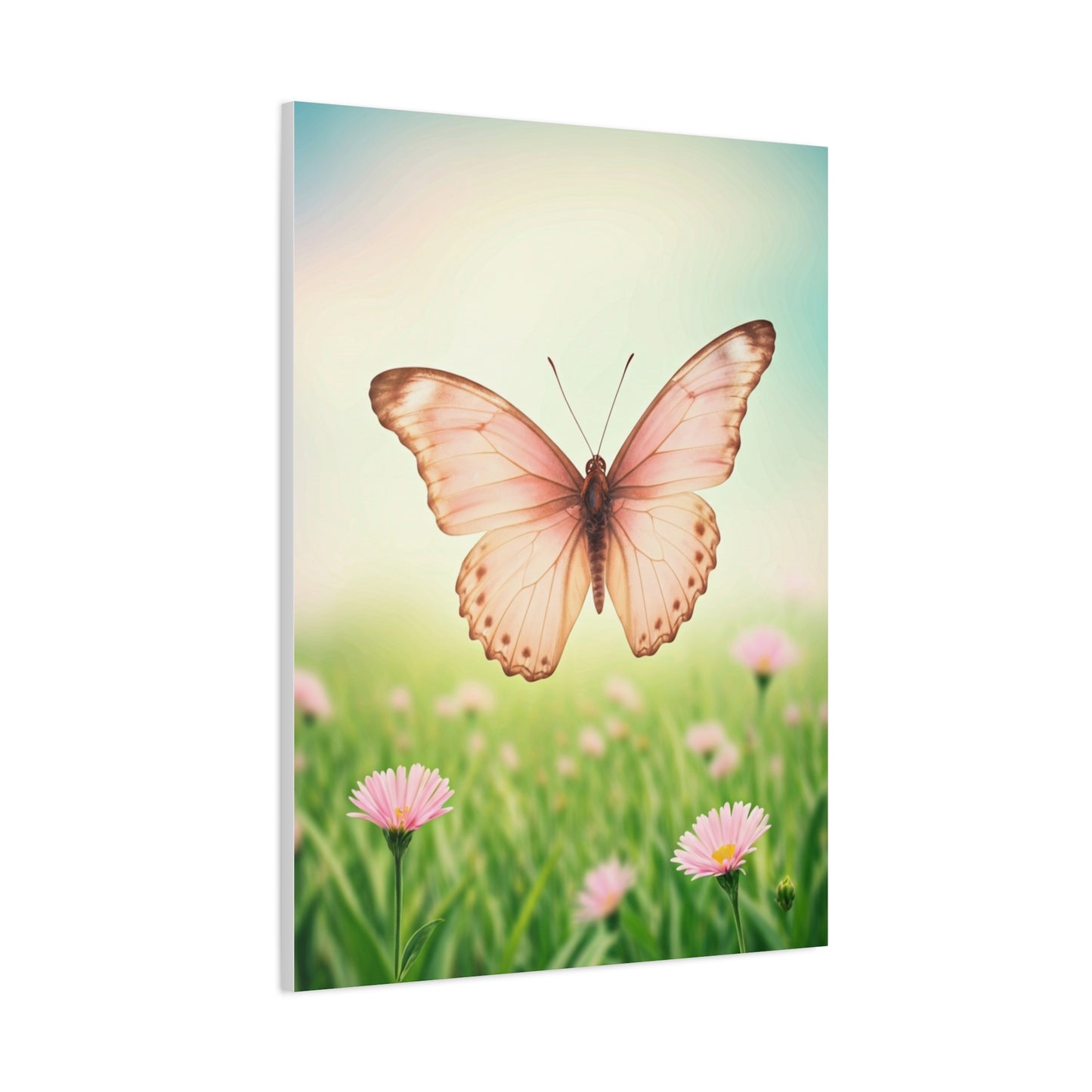 Blush Meadow Butterfly Elegance Wall Art & Canvas Prints