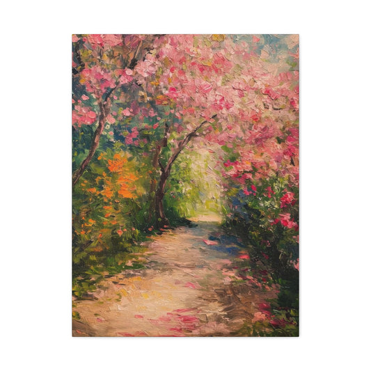 Pathway Pink Colorful Flowers Wall Art & Canvas Prints