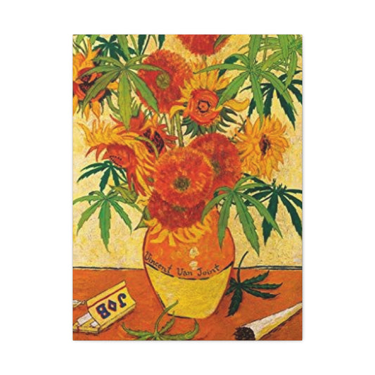 Vase And Joint Marijuana Wall Art & Canvas Prints
