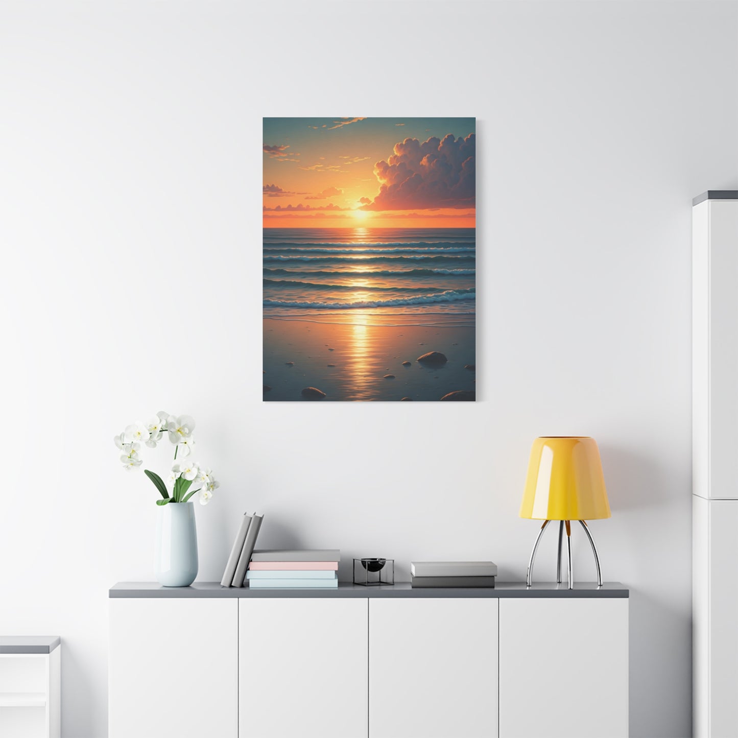 Sunset Tide Glow Coastal Wall Art & Canvas Prints