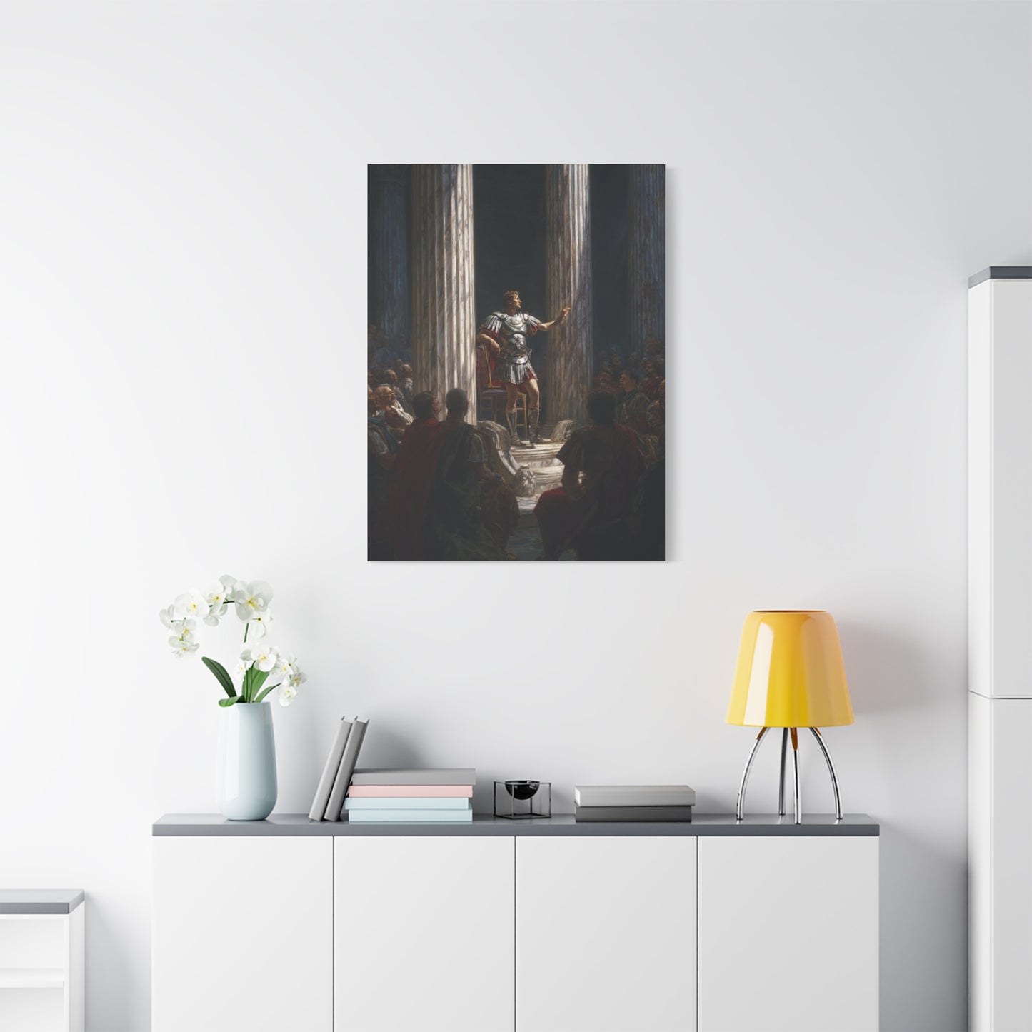 Julius Caesar Addressing The Roman Senate Wall Art & Canvas Print