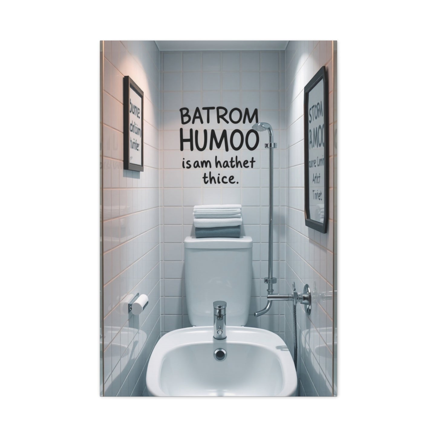 Masterpiece Bathroom Humor Art Vision Wall Art & Canvas Print