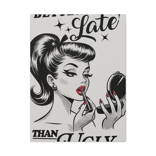 Beautiful Women Red Lips Painting Wall Art & Canvas Prints