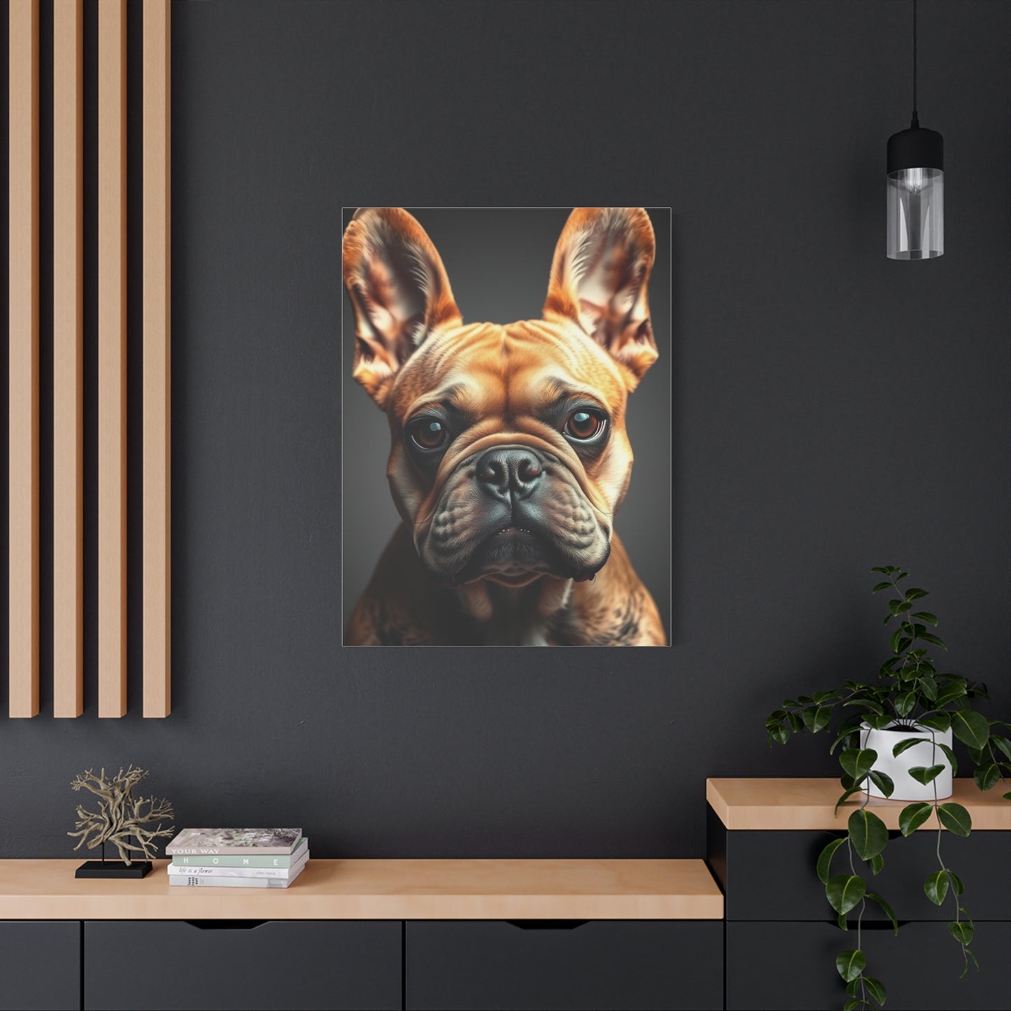 Parisian Canine Elegance Canvas