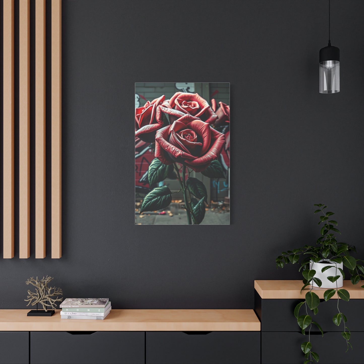 Renaissance Bloom Graffiti Wall Art & Canvas Print