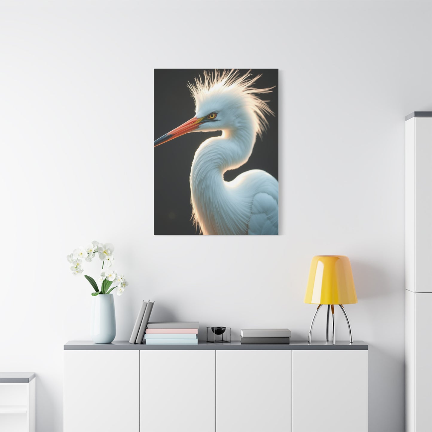 Vision Egret Art Art Wall Art & Canvas Print