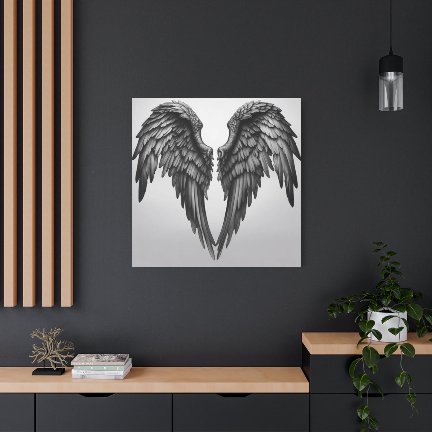 Black Angel Wings Wall Art & Canvas Prints