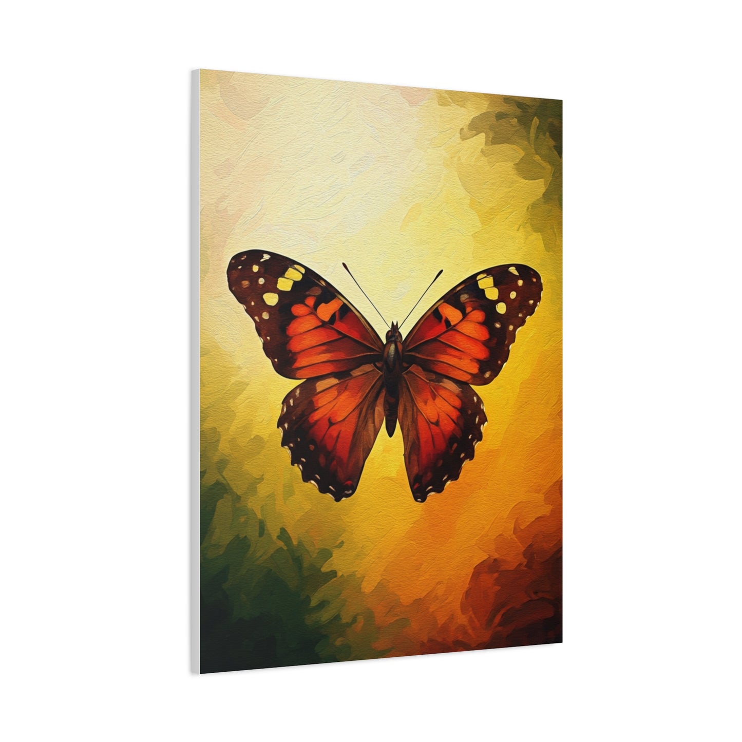 Radiant Sunset Butterfly Portrait Wall Art & Canvas Prints