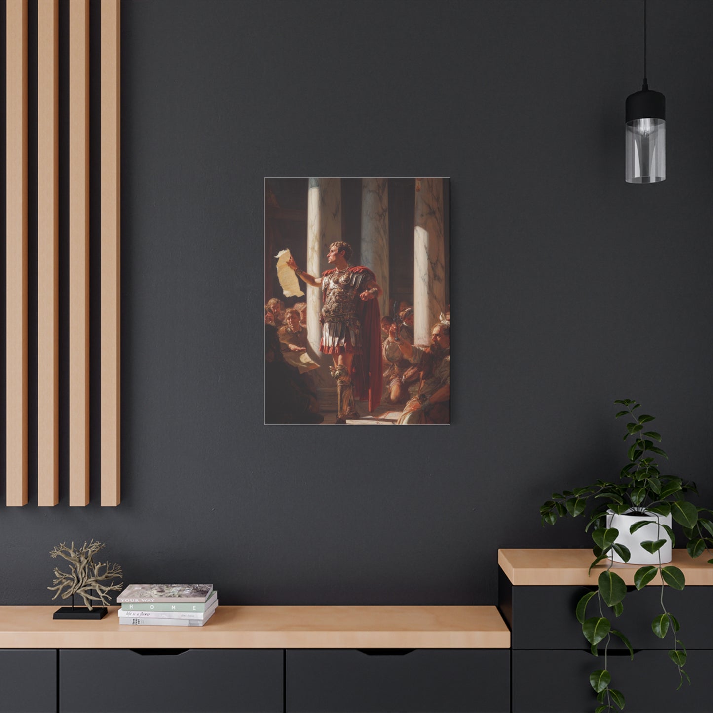 Julius Caesar Proclaiming Authority In The Roman Senate Wall Art & Canvas Print