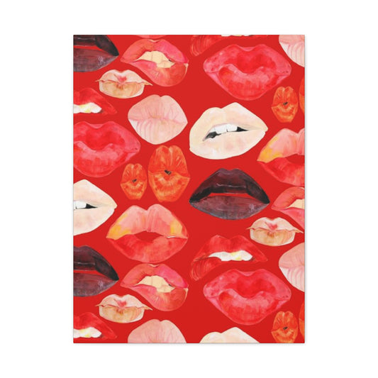 Lips Painting Wall Art & Canvas Prints