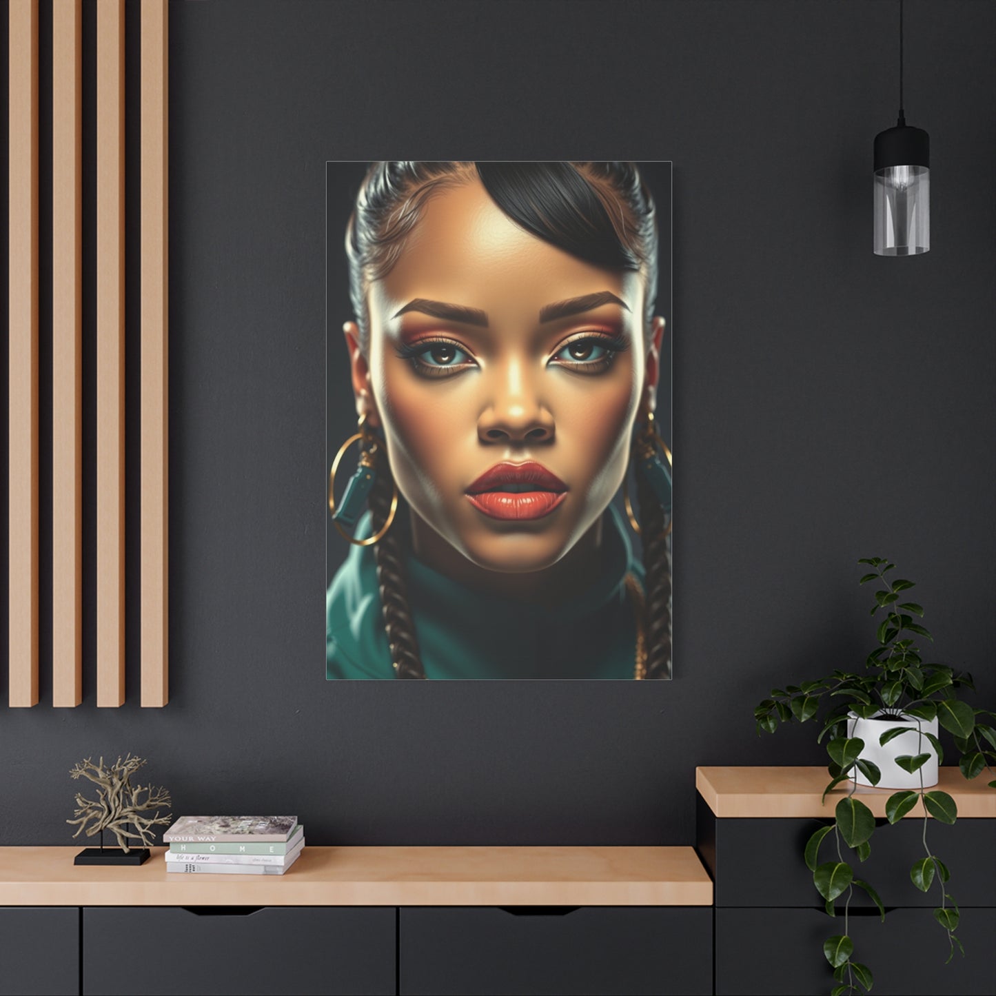 Rihannas Vibrant Elegance Art Wall Art & Canvas Print