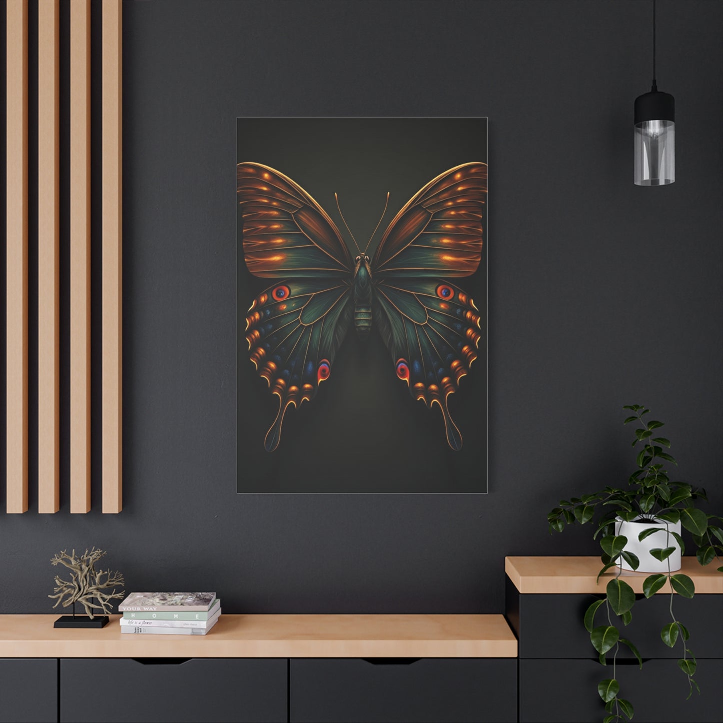 Peacock Pattern Butterfly Portrait Wall Art & Canvas Prints