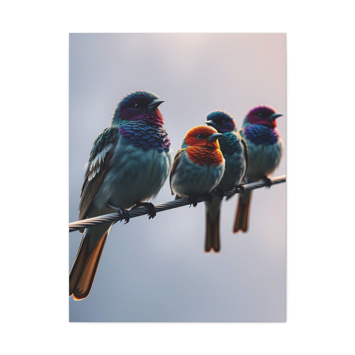 Masterpiece Birds On a Wire Art Vision Wall Art & Canvas Print