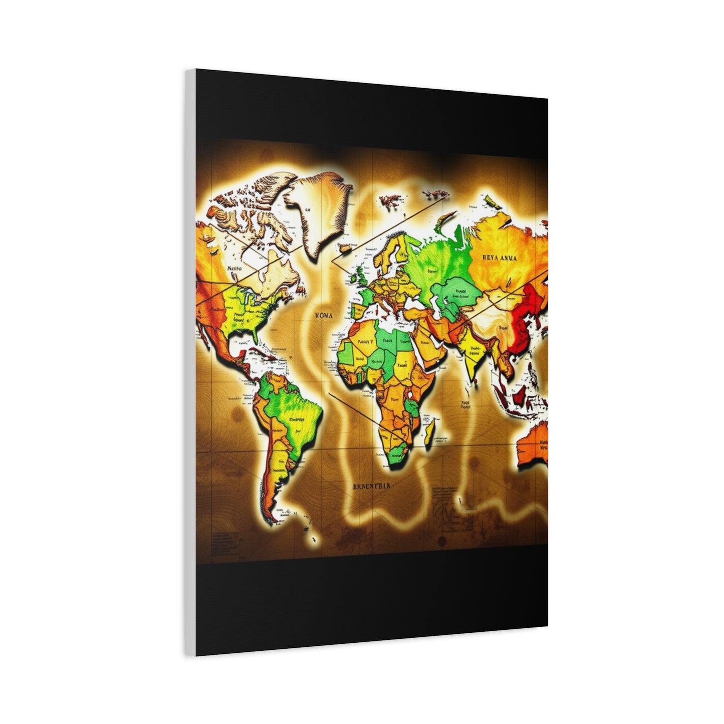 Supreme World Map Art Collection Wall Art & Canvas Print