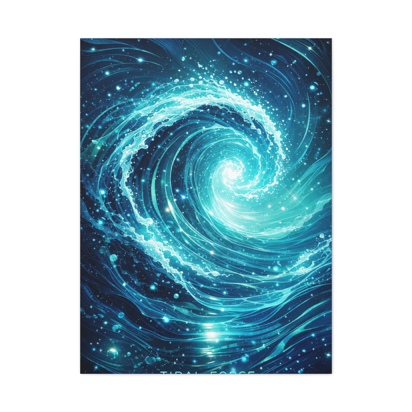 Tidal Force Abstract Ocean Wall Art & Canvas Print