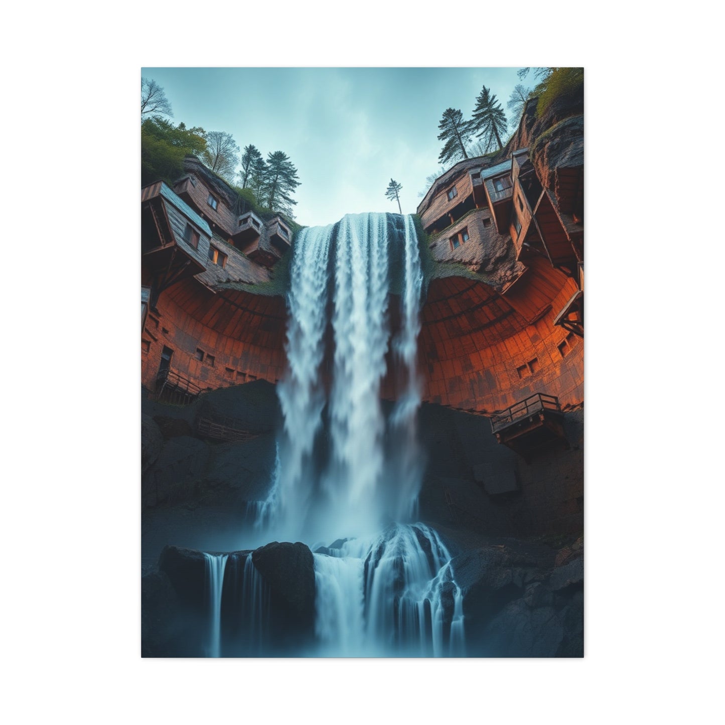 Fragmented Cascade Masterpiece Wall Art & Canvas Print
