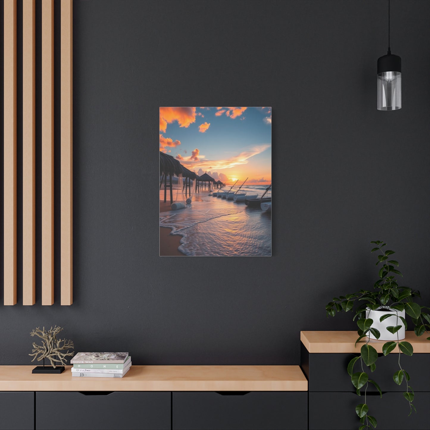 Beach Sunrise and Sunset Art Refined Canvas Wall Art & Canvas Print