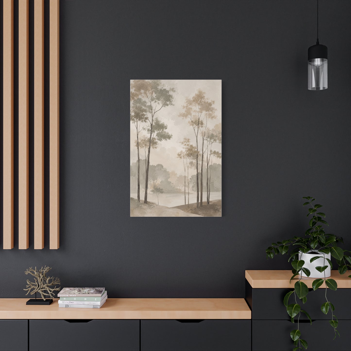 Japandi Minimal Tree Landscape Trees Wall Art & Canvas Print