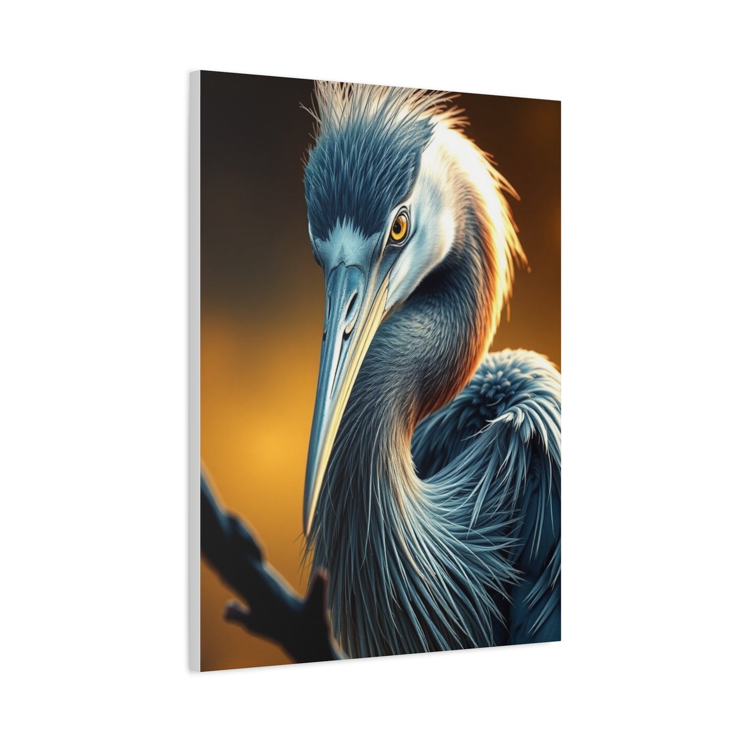 Ethereal Heron Masterpiece wall art & canvas print
