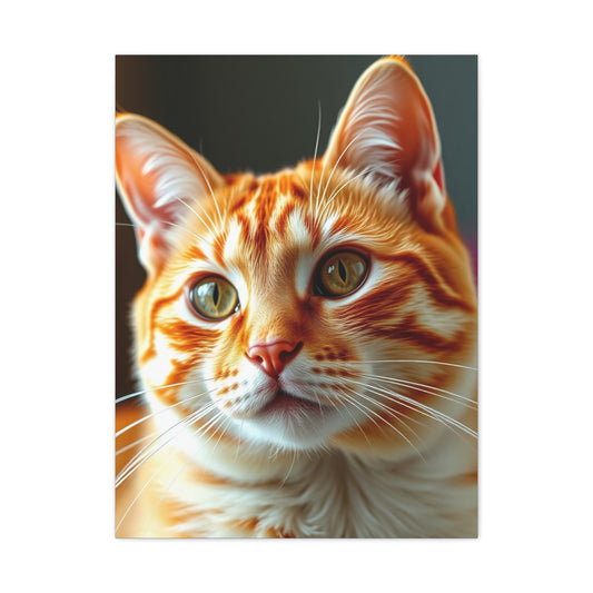 Vision Orange Cat Art Art Wall Art & Canvas Print