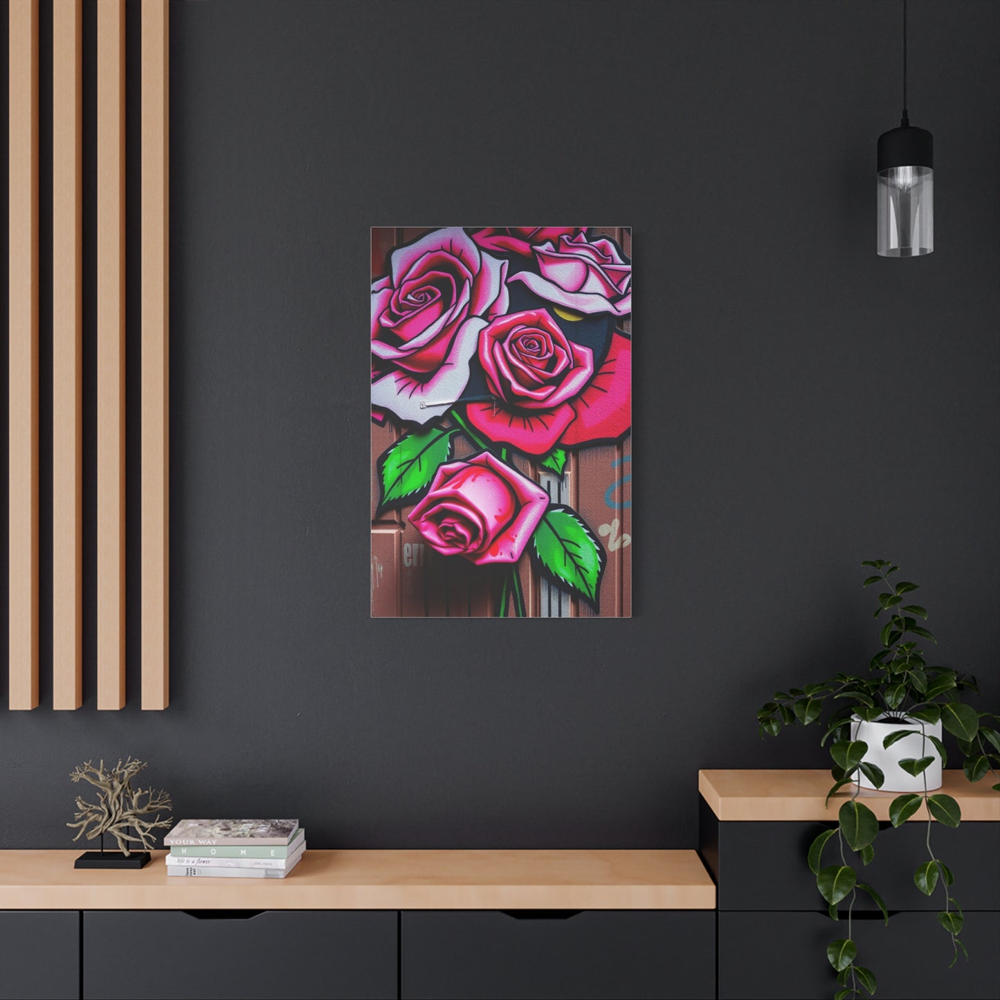 Sublime Rose Graffiti Art Wall Art & Canvas Print