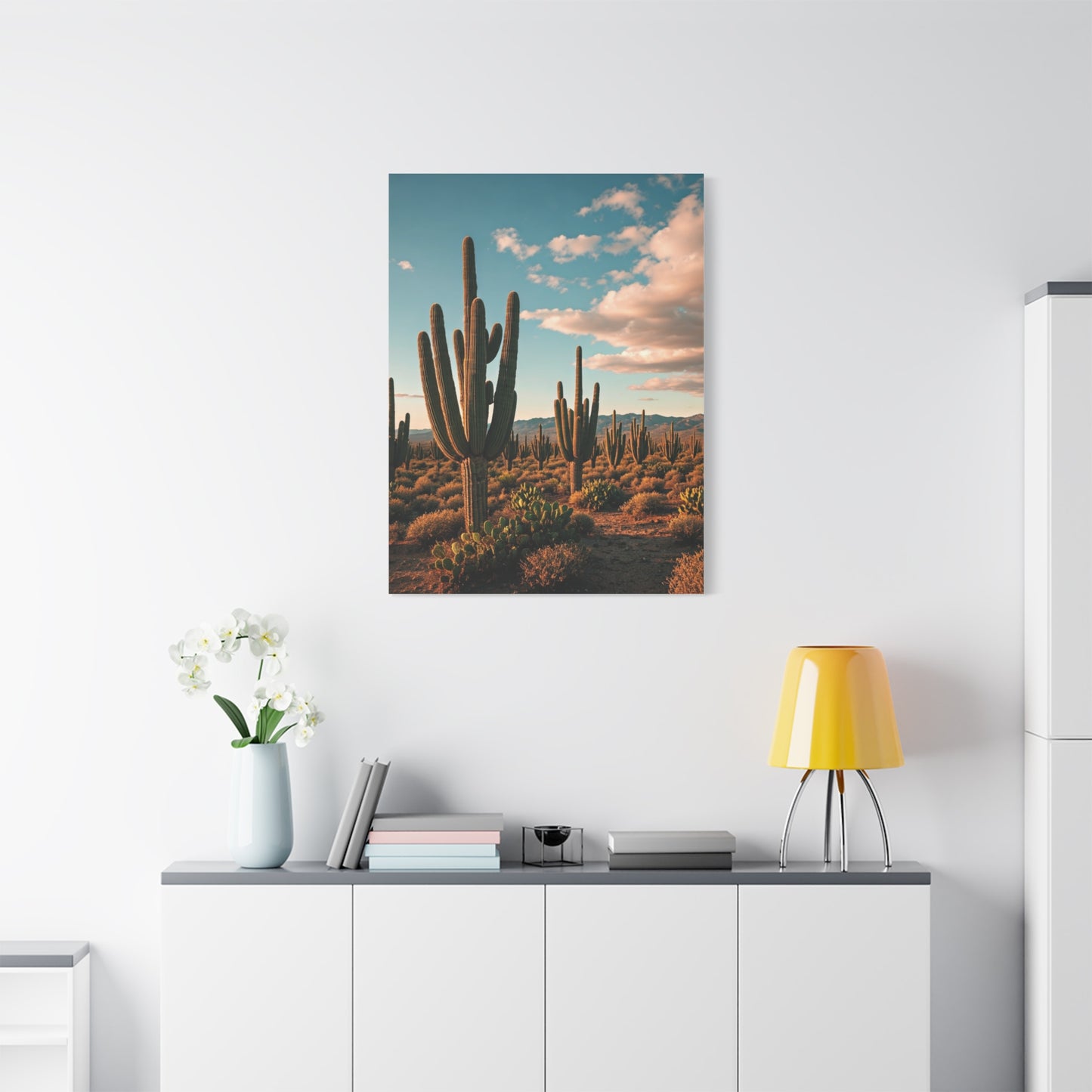 Golden Desert Saguaro Panorama Wall Art & Canvas Prints
