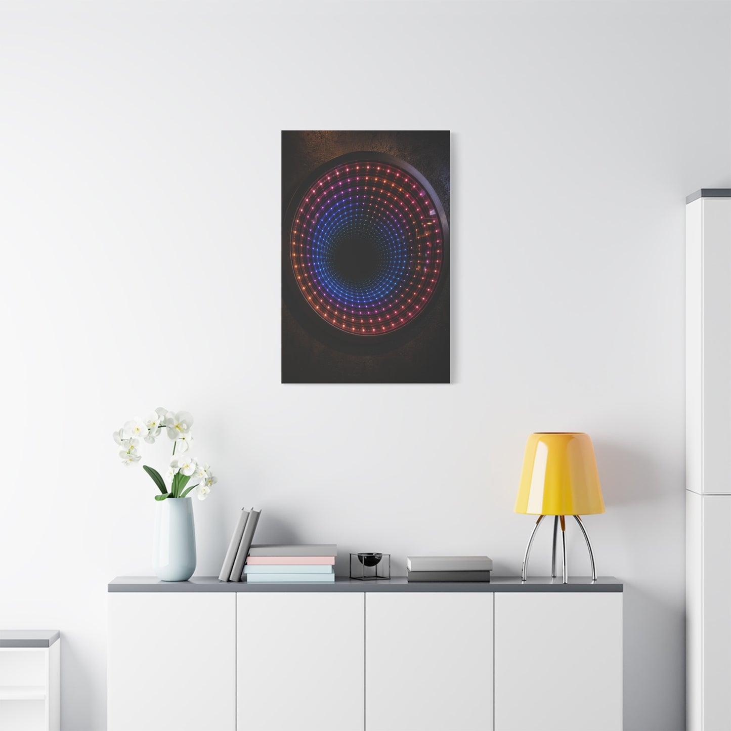 Infinity Neon Tunnel Mirror Wall Art & Canvas Print