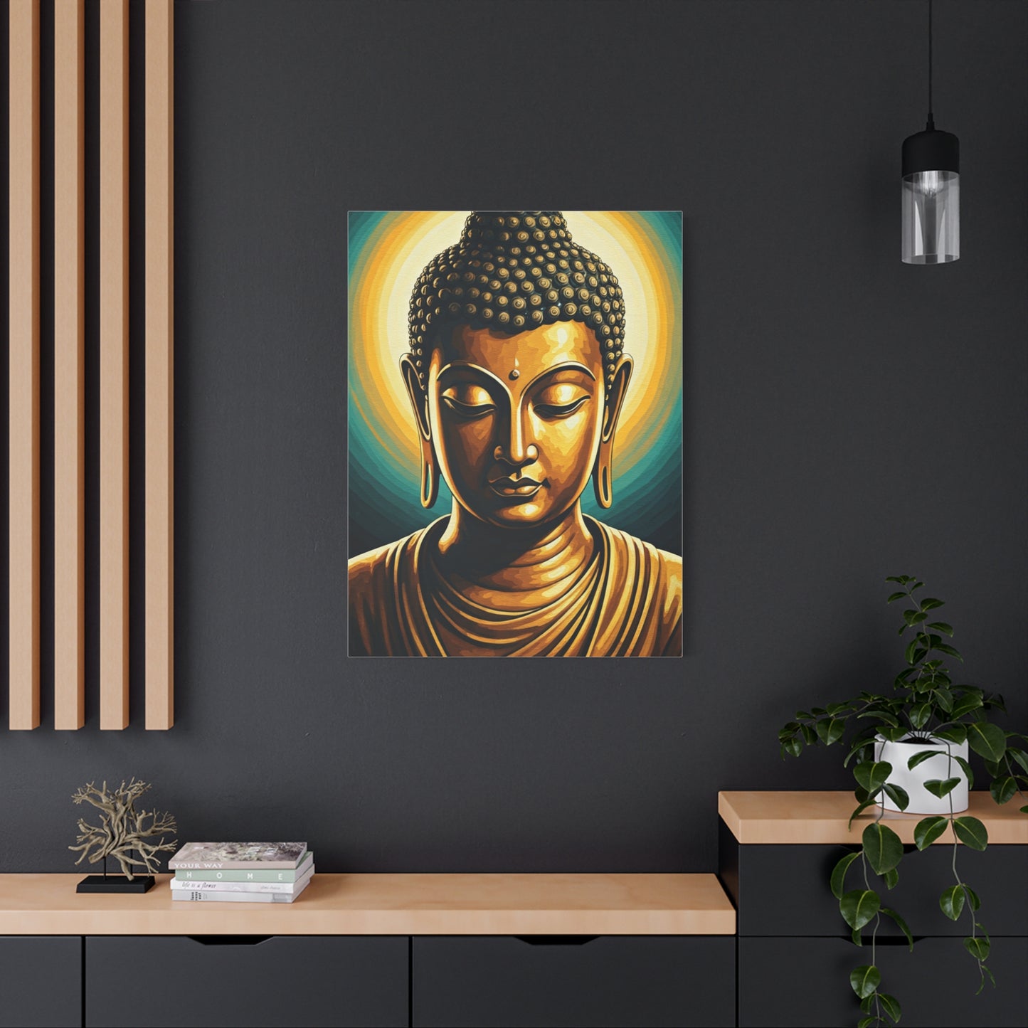 Radiant Serenity Buddha Portrait Wall Art & Canvas Prints
