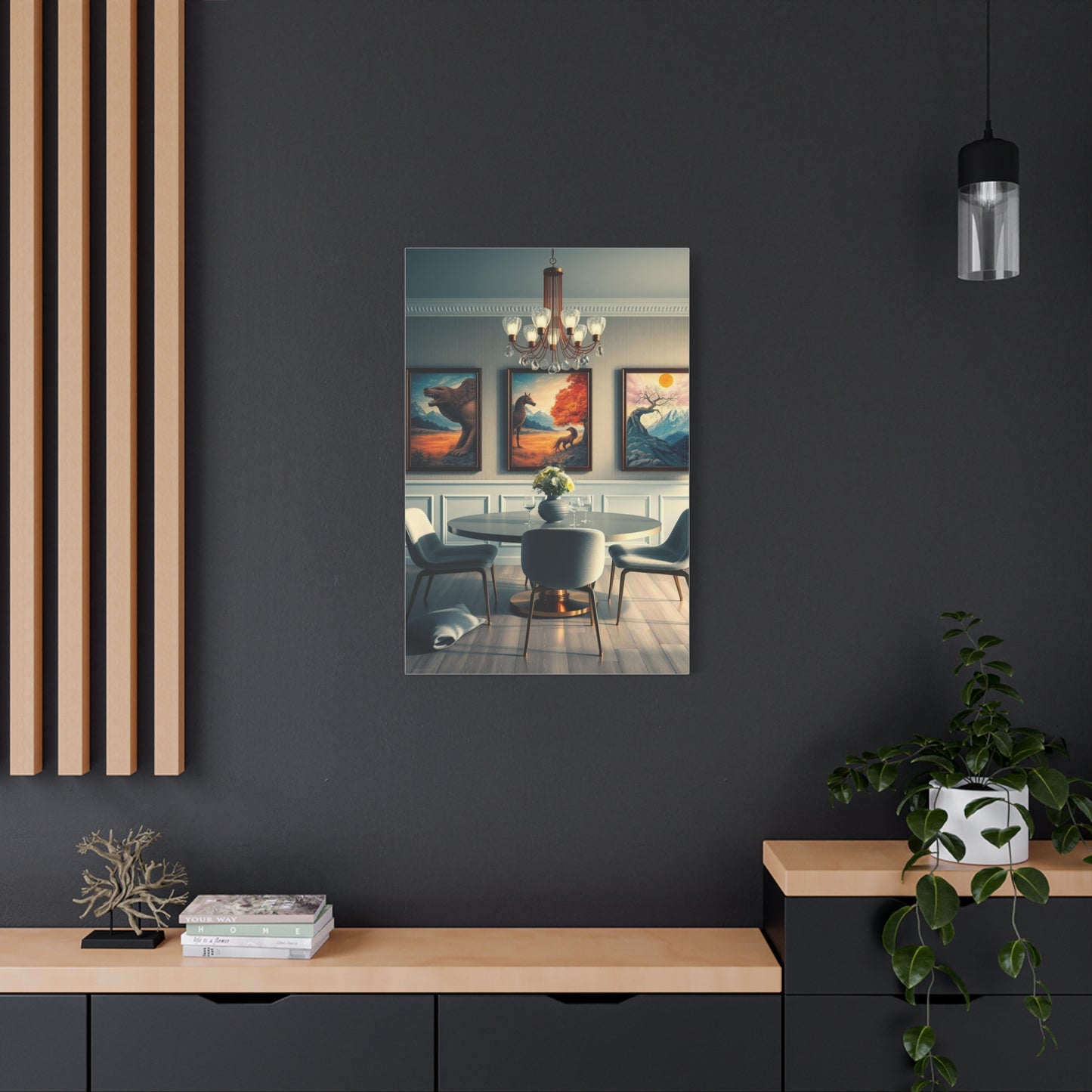 Sophisticated Dining Tableau Wall Art & Canvas Print