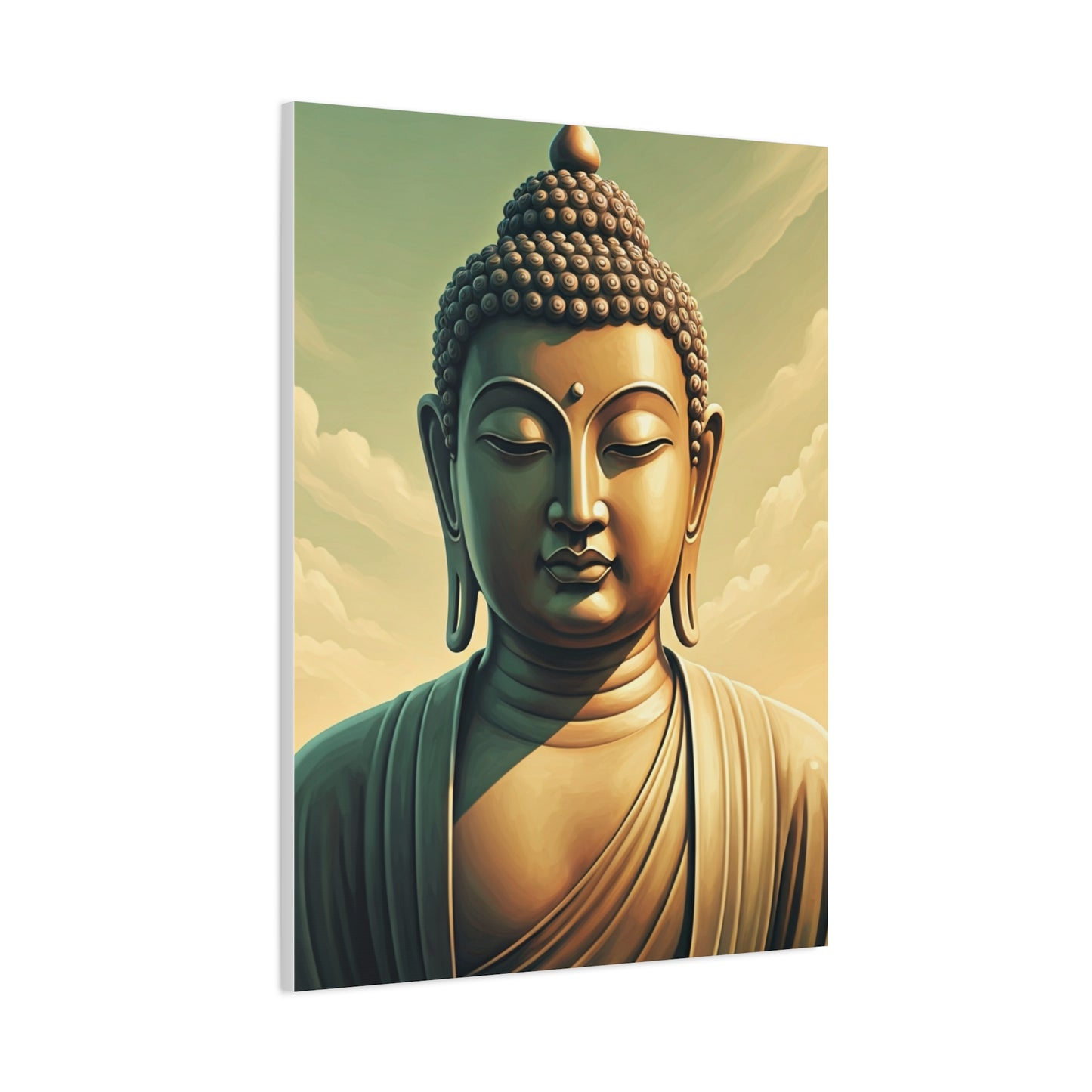 Peaceful Enlightenment Buddha Portrait Wall Art & Canvas Prints