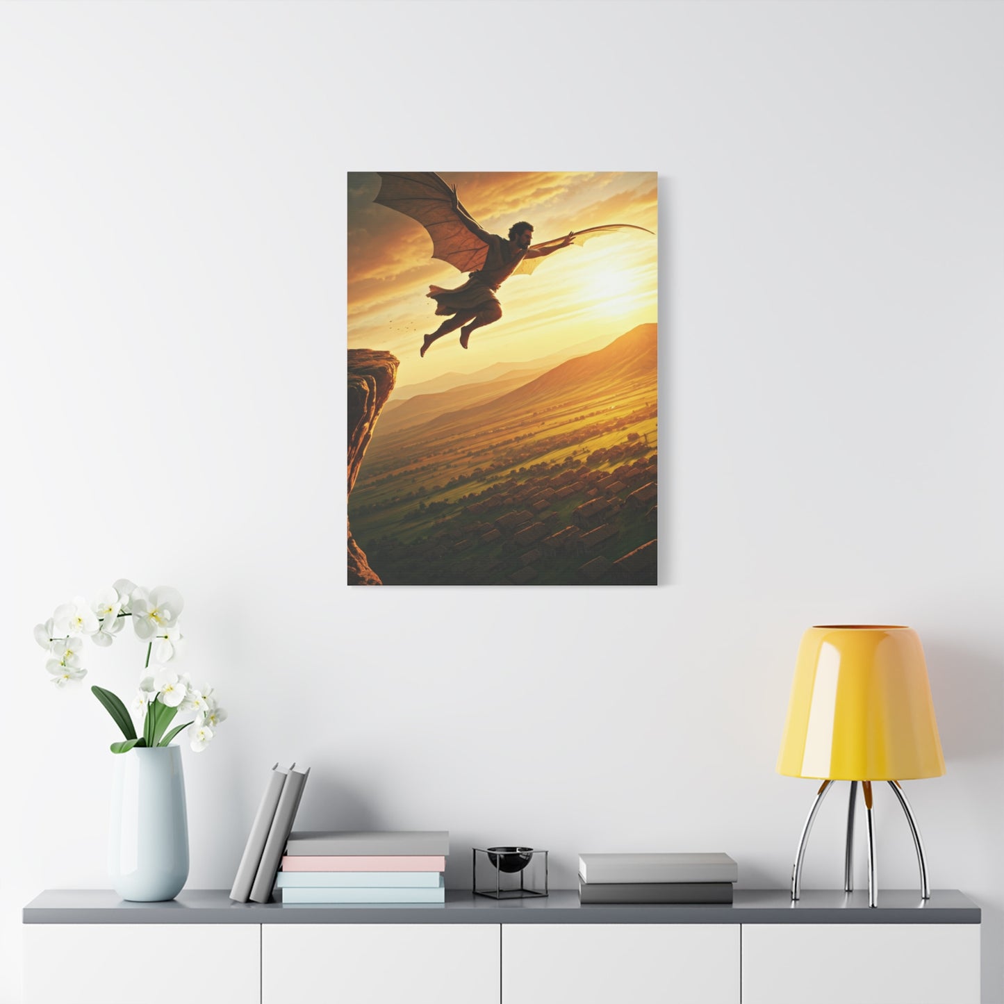 Skybound Winged Leap Wall Art & Canvas Prints