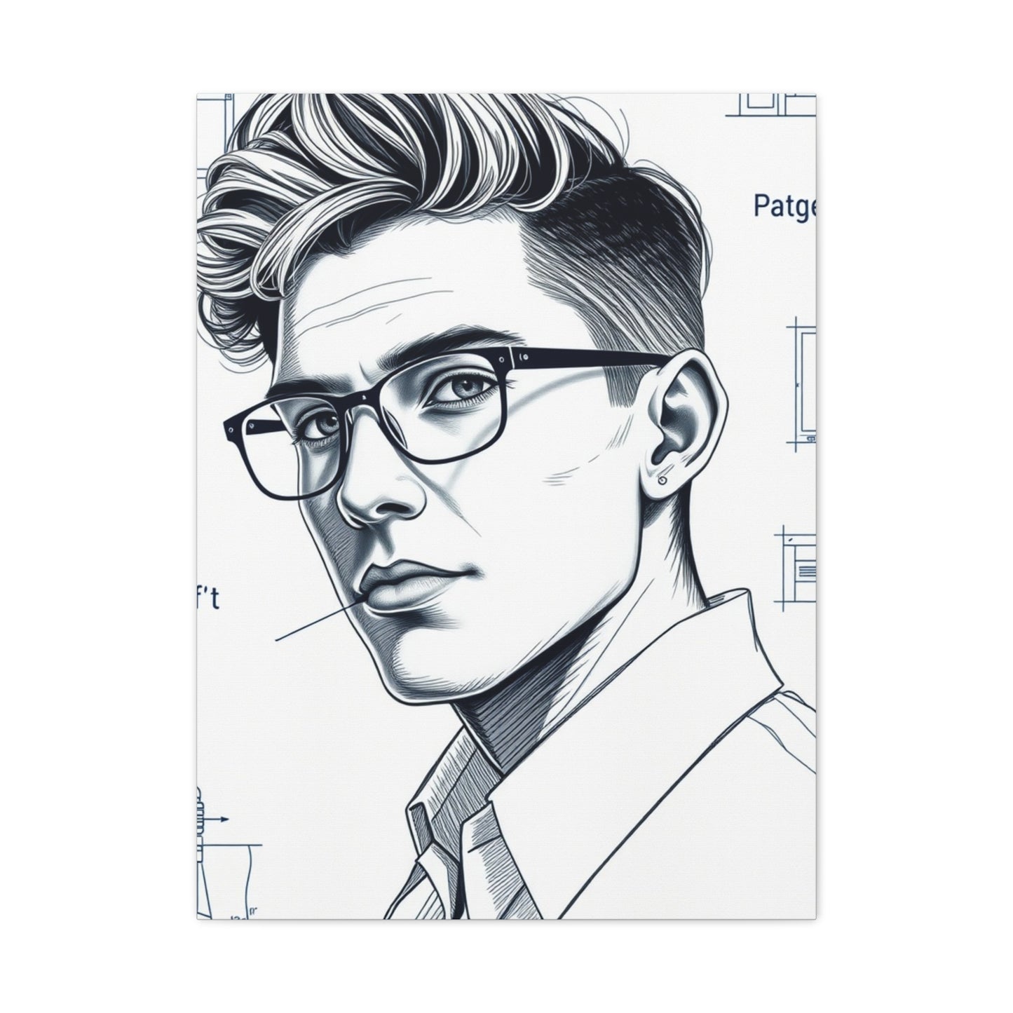 Supreme Blueprint & Patent Sketches Art Collection Wall Art & Canvas Print