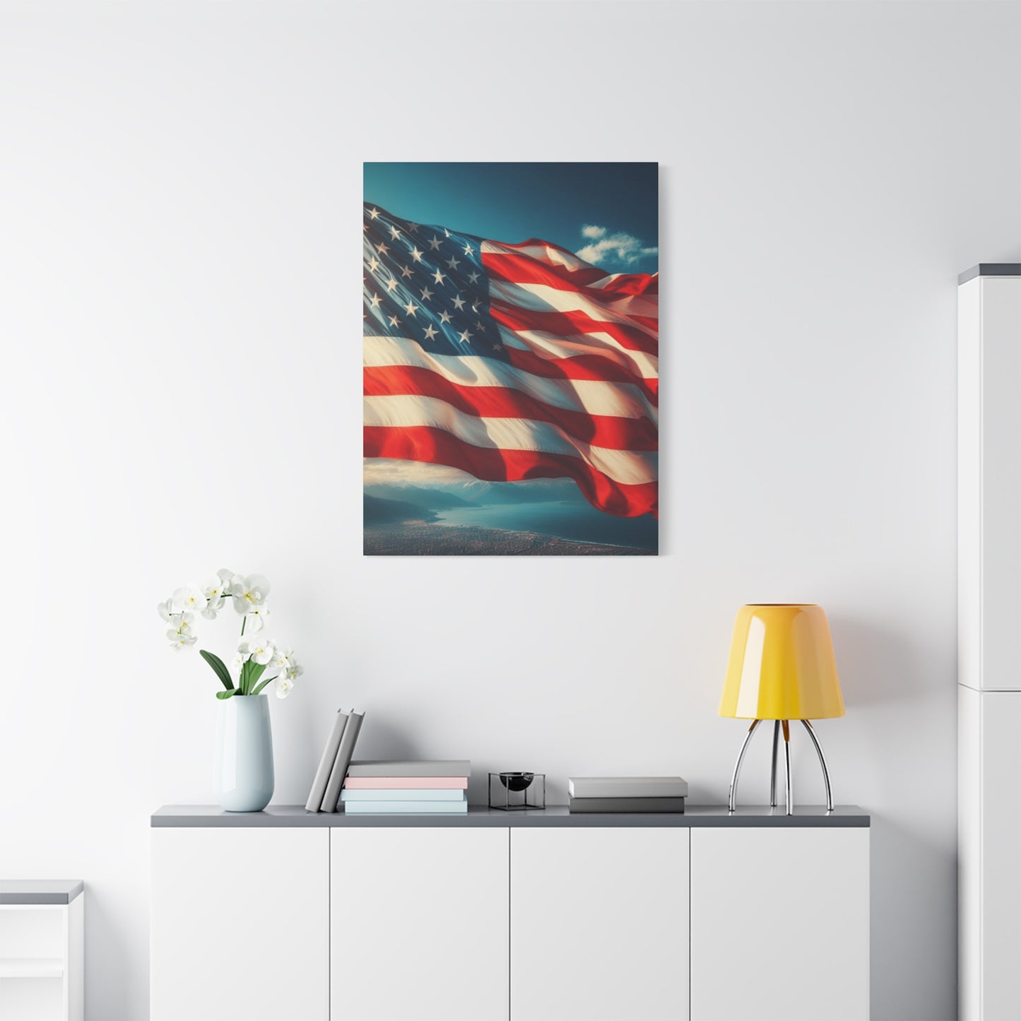 American Flag Waving Wall Art & Canvas Prints