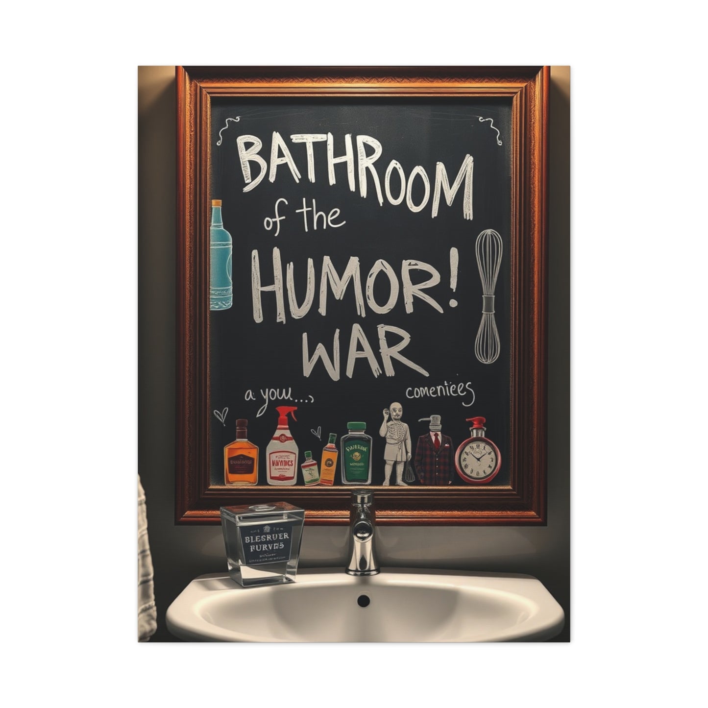 Bathroom Humor Art Luxury Canvas Wall Art & Canvas Print